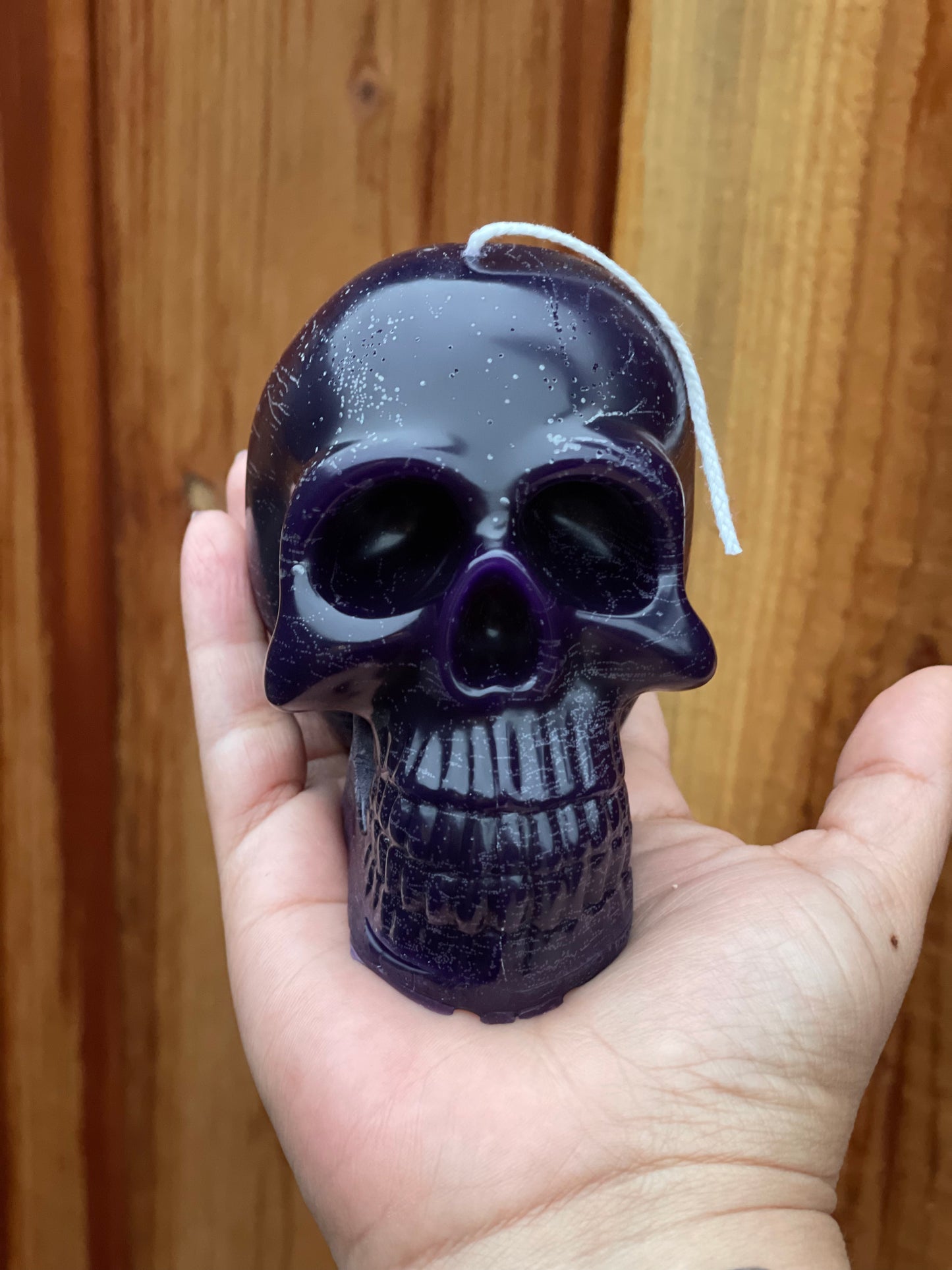 Beeswax Skull Candle